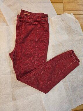 Pilcro High Rise Jeggings Size 31 - Red